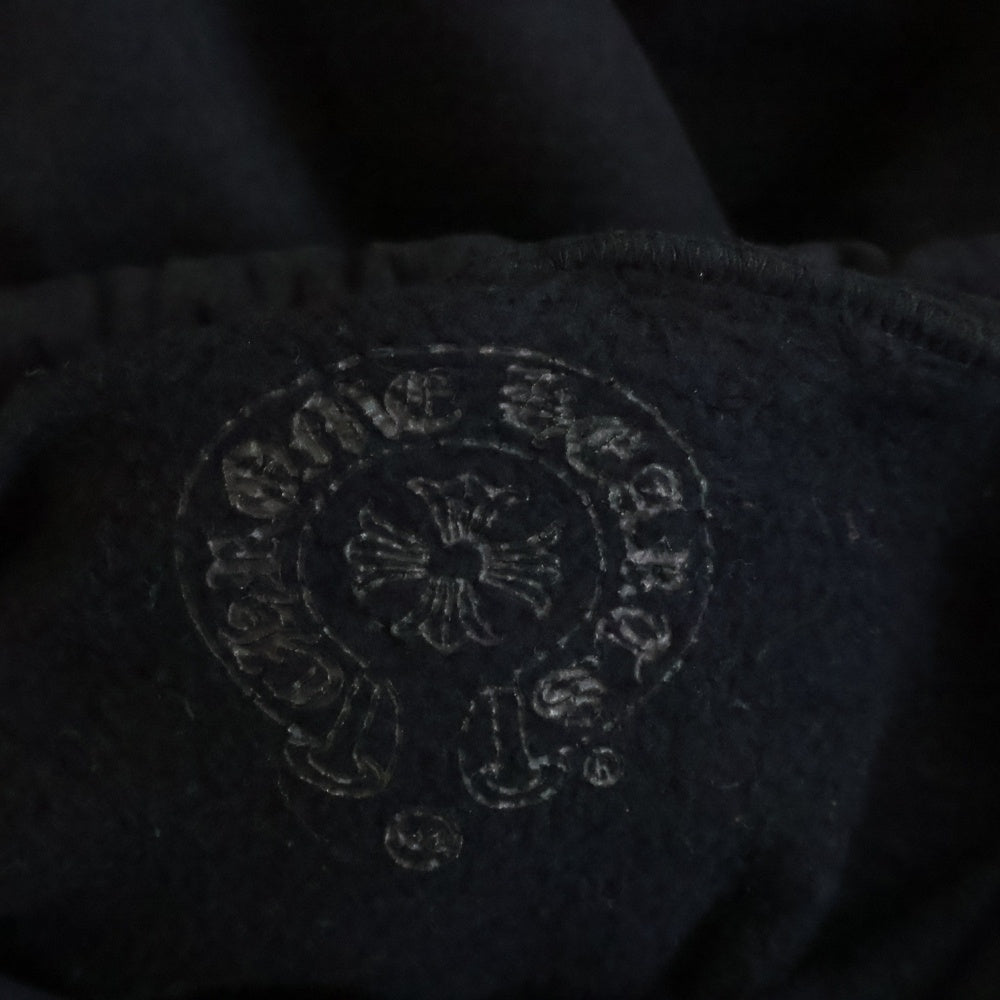 CHROME HEARTS(クロムハーツ) VERTICAL LOGO HOODIE バーティカルロゴ アームロゴプリント スウェット プルオーバーパーカー ブラック