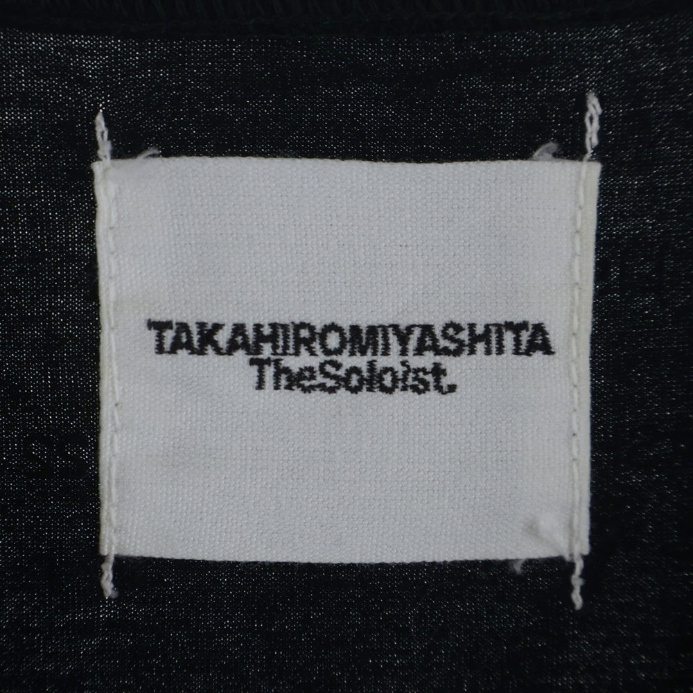 TAKAHIROMIYASHITA The SoloIst.(タカヒロミヤシタザソロイスト) 22SS Joseph Szabo フォトプリント ポケット クルーネック 半袖 Tシャツ ブラック