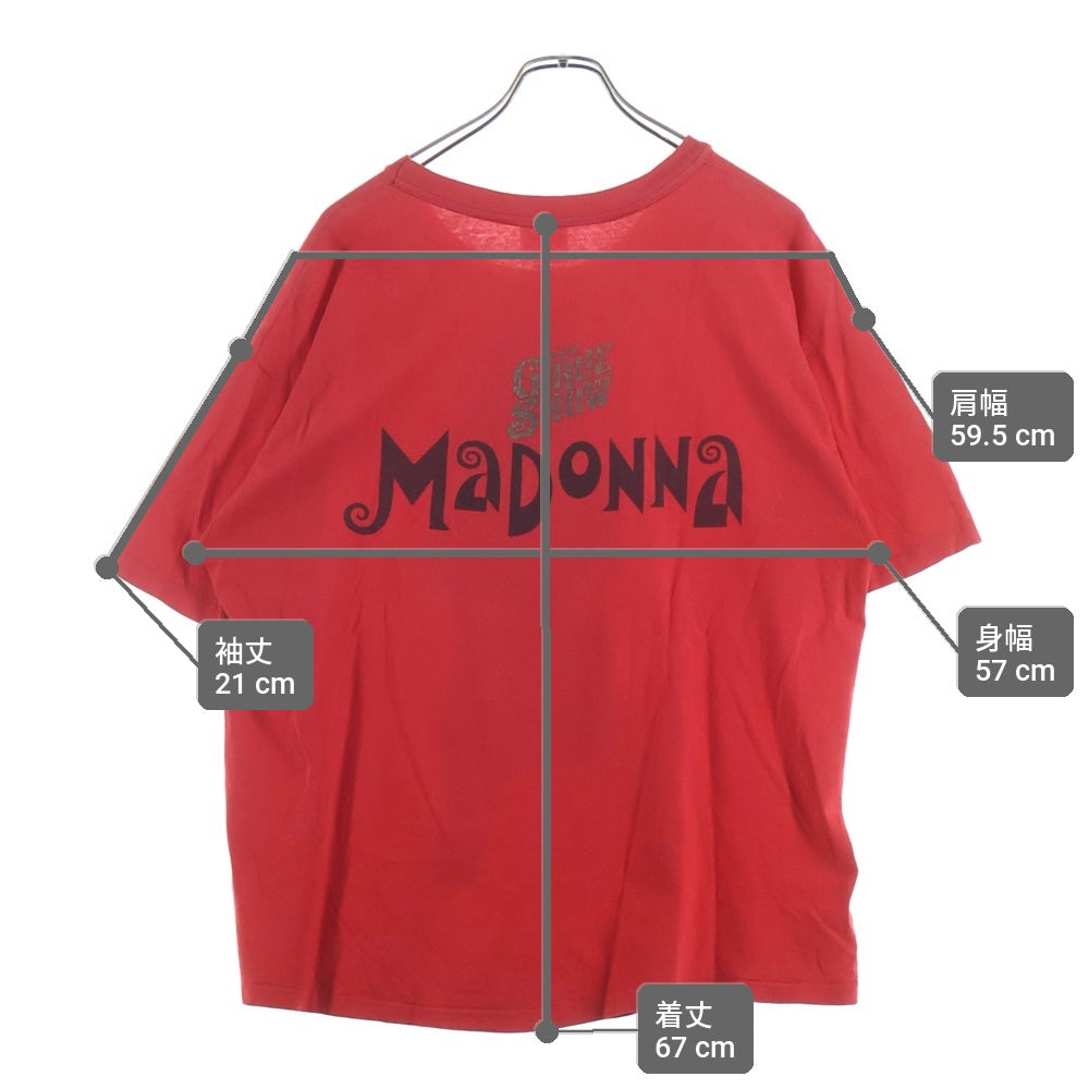 VINTAGE(ヴィンテージ) 90s MADONNA THE GIRLIE SHOW マドンナガールショープリント 半袖Tシャツ レッド