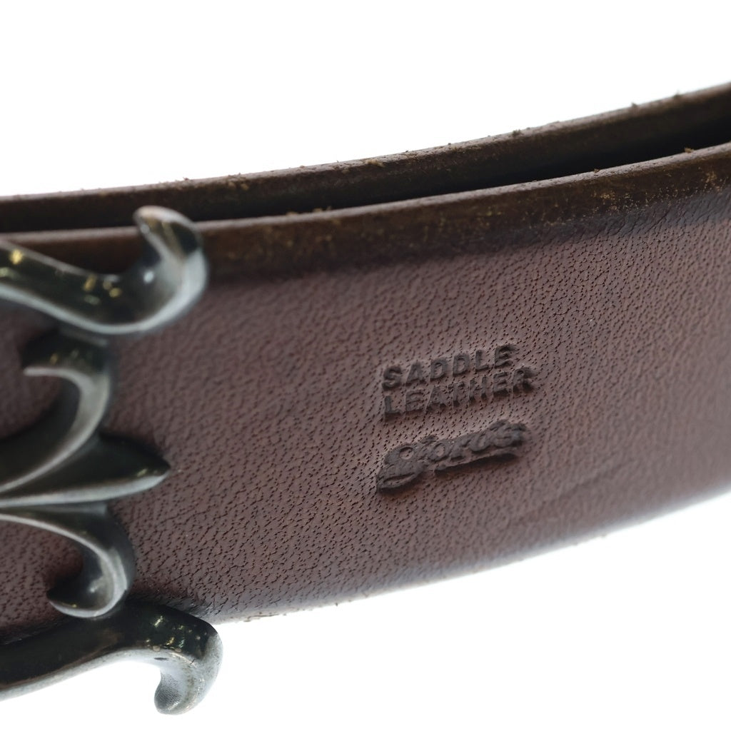 goro's(ゴローズ) 3.5cm 固定式銀縄ターコイズ付きバタフライバックルベルト シルバー/ゴールド/ブラウン