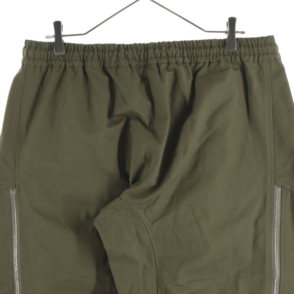 FFFPOSTALSERVICE(トリプルエフポスタルサービス) 25AW Curved Backzip Trousers カーブバックジップワイドトラウザーズパンツ FFFPSFW2523 カーキ