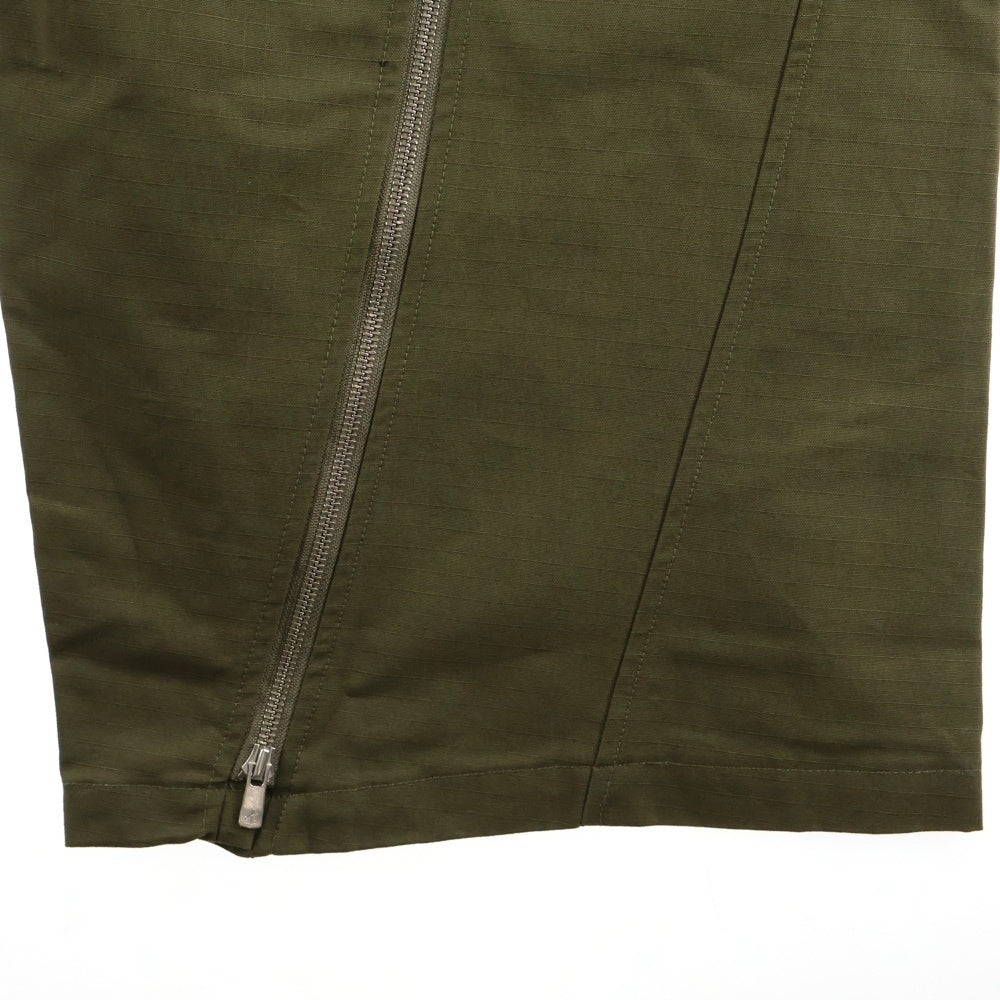 FFFPOSTALSERVICE(トリプルエフポスタルサービス) 25AW Curved Backzip Trousers カーブバックジップワイドトラウザーズパンツ FFFPSFW2523 カーキ