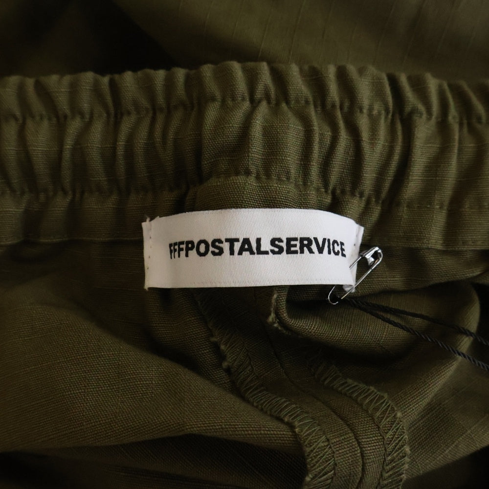 FFFPOSTALSERVICE(トリプルエフポスタルサービス) 25AW Curved Backzip Trousers カーブバックジップワイドトラウザーズパンツ FFFPSFW2523 カーキ