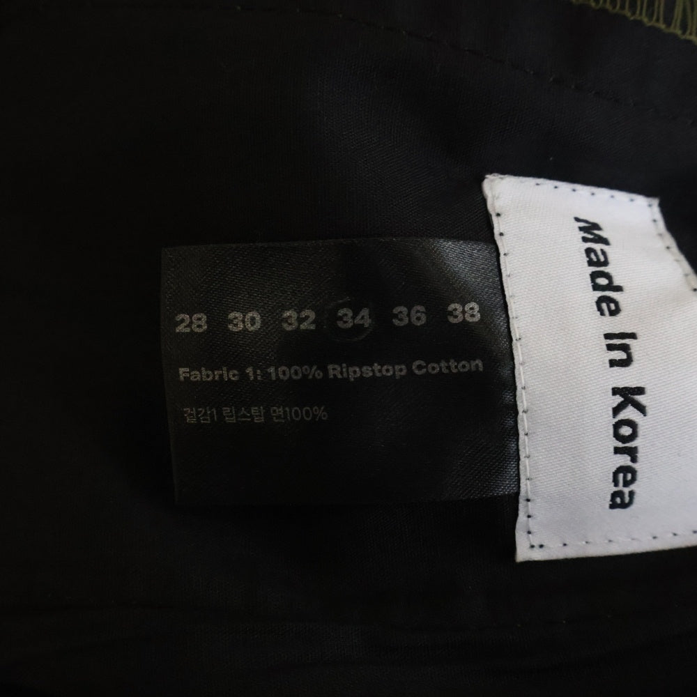 FFFPOSTALSERVICE(トリプルエフポスタルサービス) 25AW Curved Backzip Trousers カーブバックジップワイドトラウザーズパンツ FFFPSFW2523 カーキ