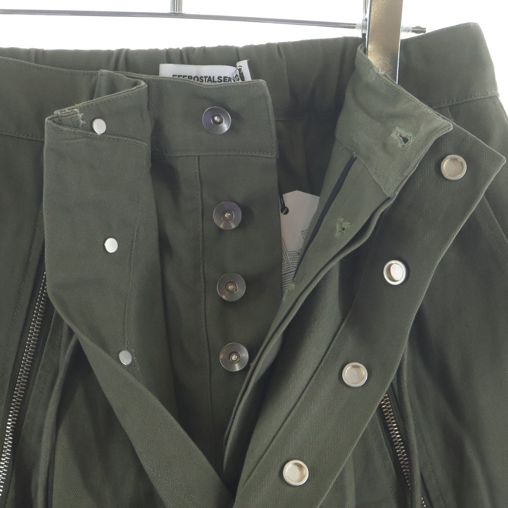 FFFPOSTALSERVICE(トリプルエフポスタルサービス) 25AW Double Layered Zip Trousers ダブルレイヤードトラウザーズパンツ FFFPSFW2518 グリーン