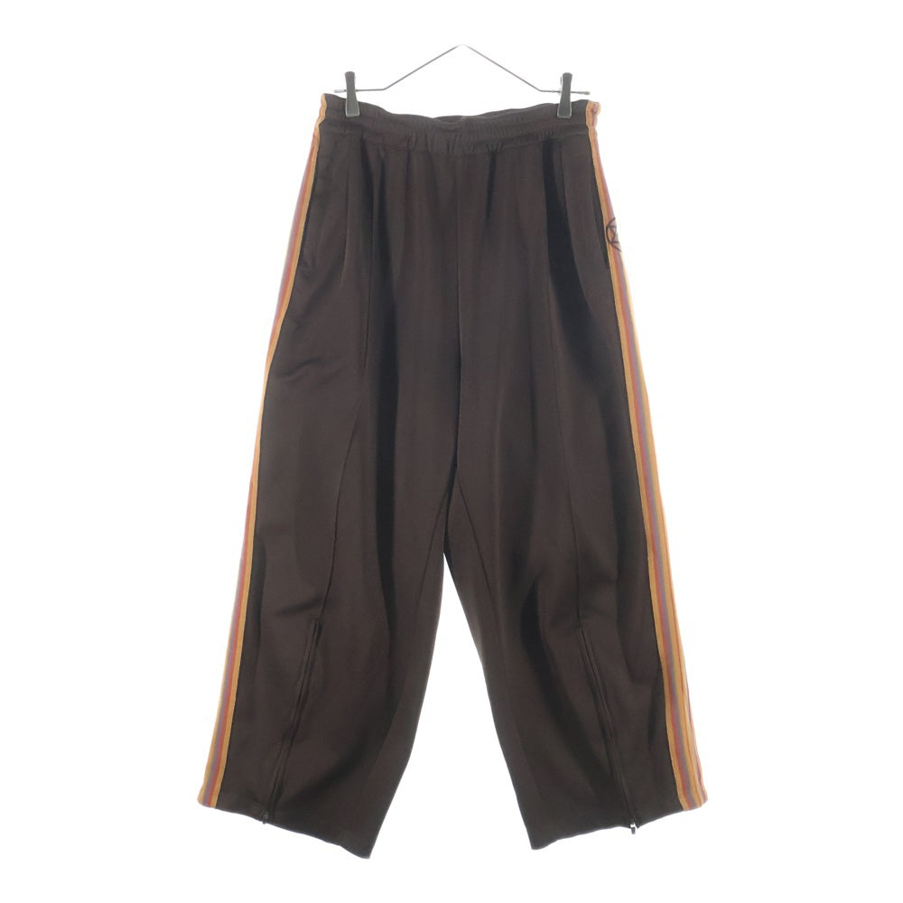 Leh(レー) WIDE TRACK PANTS サイドラインワイドトラックパンツ LEH886 ブラウン