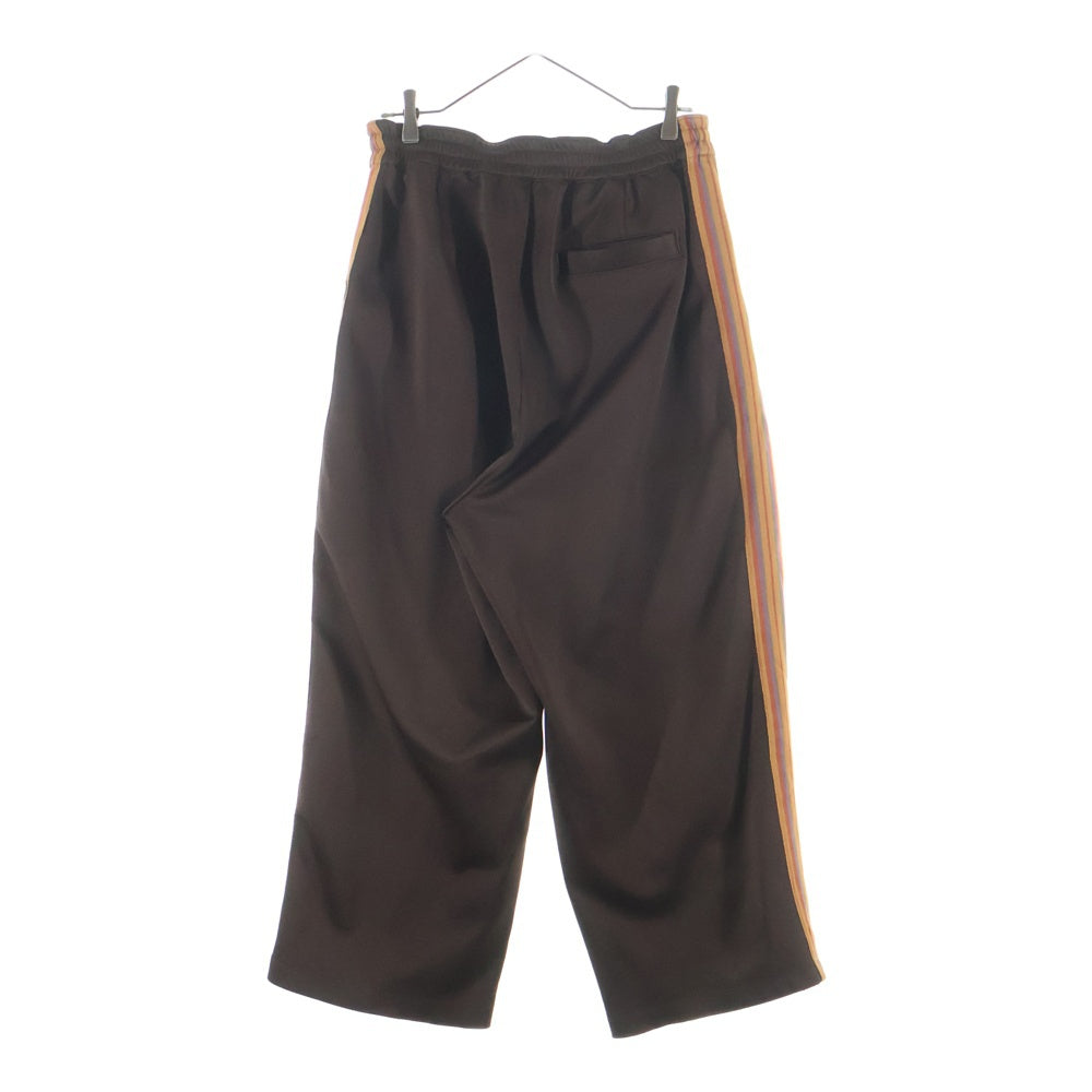 Leh(レー) WIDE TRACK PANTS サイドラインワイドトラックパンツ LEH886 ブラウン