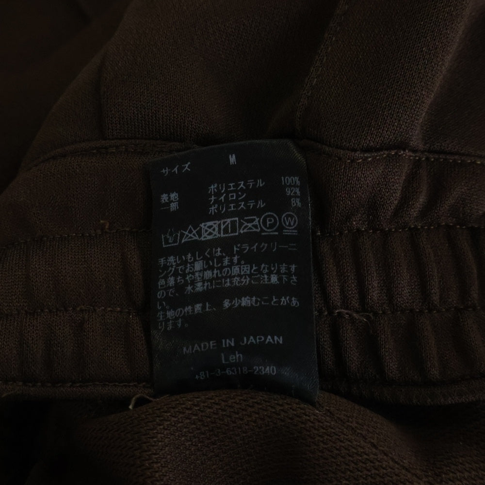 Leh(レー) WIDE TRACK PANTS サイドラインワイドトラックパンツ LEH886 ブラウン