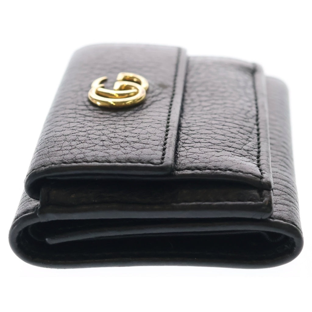 GUCCI(グッチ) GGマーモント コンパクトレザーミニウォレット 3つ折り財布 523277 ブラック レディース