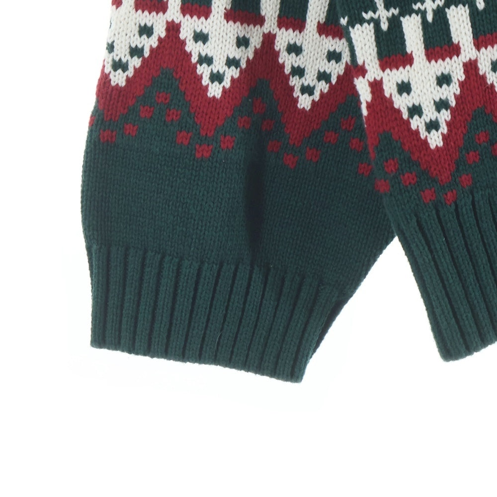 KITH(キス) 24AW The Grinch Fair Isle Lewis Crewneck グリンチ ノルディックニットセーター グリーン