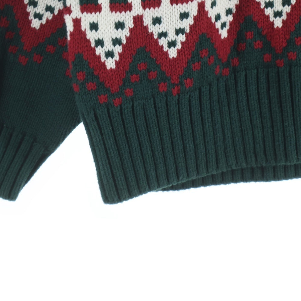 KITH(キス) 24AW The Grinch Fair Isle Lewis Crewneck グリンチ ノルディックニットセーター グリーン