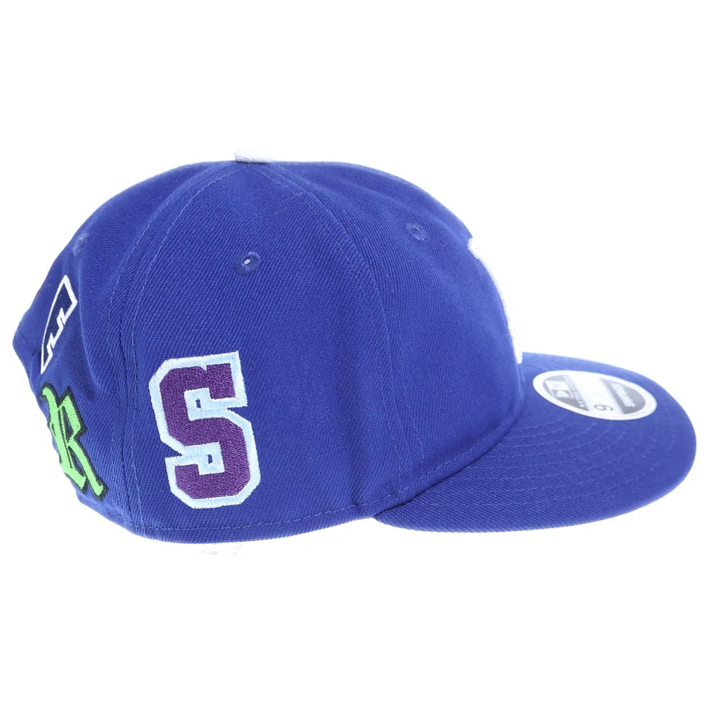 SAINT MICHAEL(セントマイケル) 25SS×NEW ERA 9FIFTY MLB NE CAP ニューエラ LAロゴスナップバックキャップ ネイビー