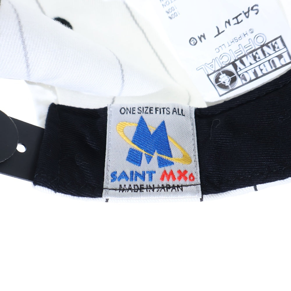 SAINT MICHAEL(セントマイケル) 24AW PE CAP SNT ENEMY Public Enemy パブリックエネミー スナップバックキャップ SM-YS1-0000-C22 ホワイト