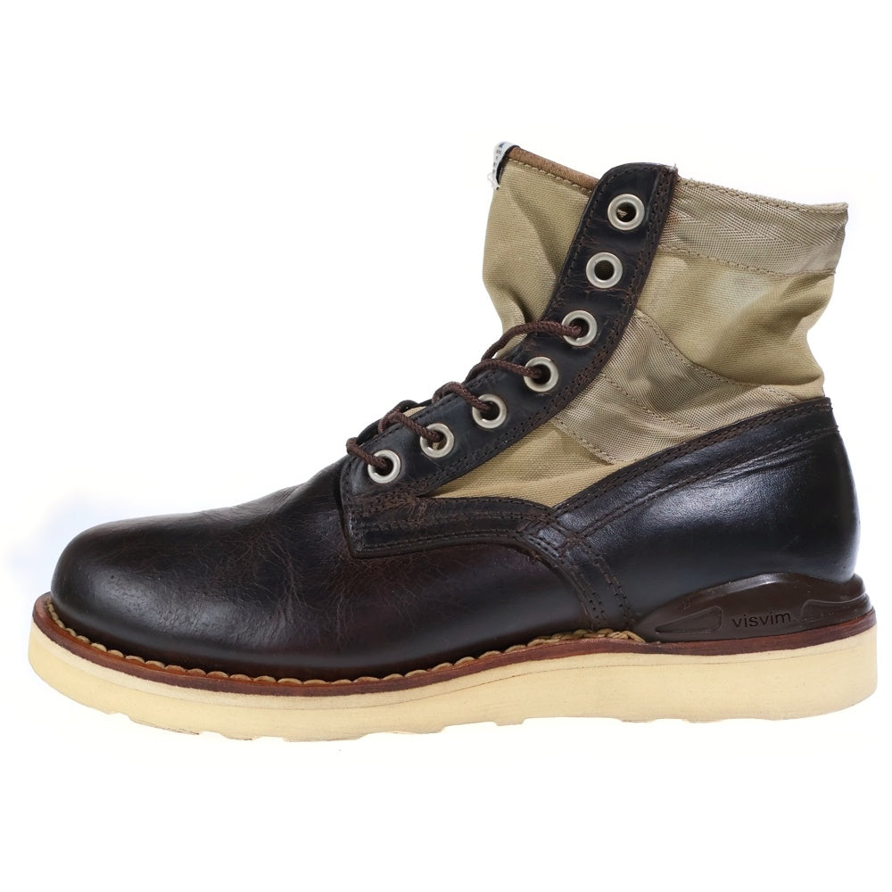 VISVIM(ヴィスヴィム) 7HOLE 73-FOLK BOOTS サイドジップフォークブーツ ブラウン/ナチュラル US9.5