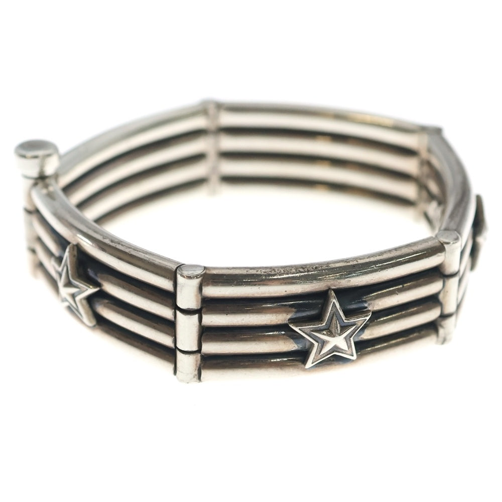 CODY SANDERSON(コディーサンダーソン) 4 Row Wire Link w/ Stars Bracelet 4ロウワイヤーリンクwスターズブレスレット シルバー