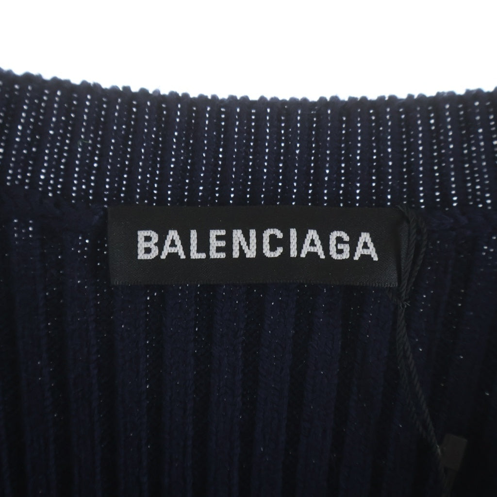 BALENCIAGA(バレンシアガ) 20SS フレイムオーバーサイズVネックセーター 599685 T1555 グリーン/ネイビー