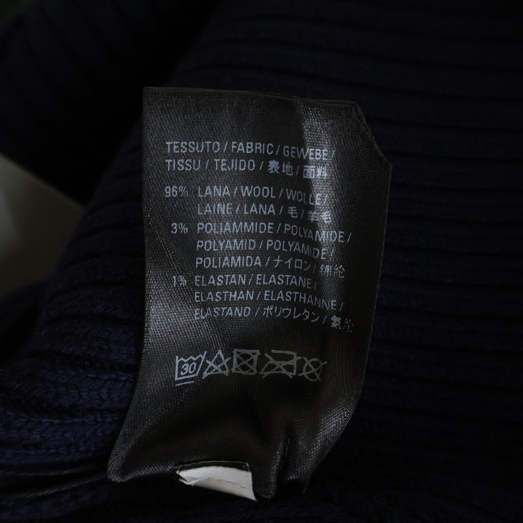 BALENCIAGA(バレンシアガ) 20SS フレイムオーバーサイズVネックセーター 599685 T1555 グリーン/ネイビー