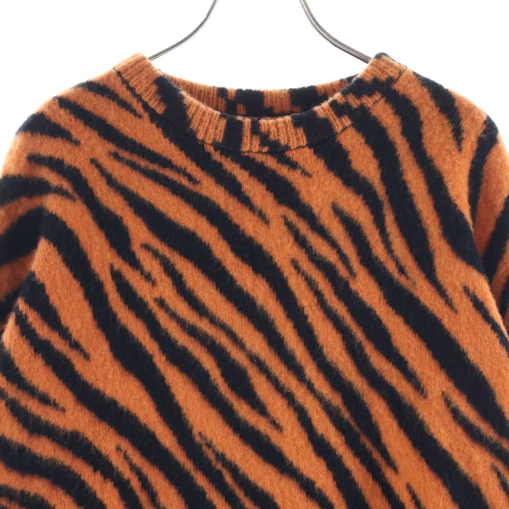 BALENCIAGA(バレンシアガ) 22SS Year of the Tiger タイガーパターンニットセーター 682239 T7170 オレンジ/ブラック