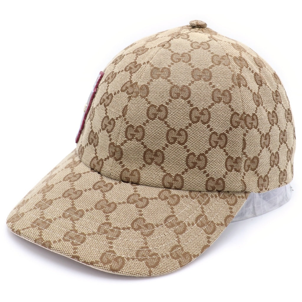 GUCCI(グッチ) 25SS×ヒグチユウコ 日本限定 GGキャンバスベースボールキャップ 帽子 847862 3HBFT ベージュ/ピンク レディース