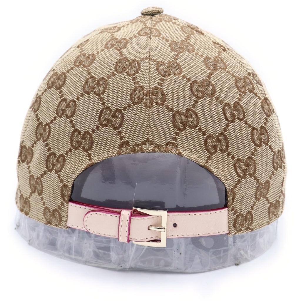 GUCCI(グッチ) 25SS×ヒグチユウコ 日本限定 GGキャンバスベースボールキャップ 帽子 847862 3HBFT ベージュ/ピンク レディース