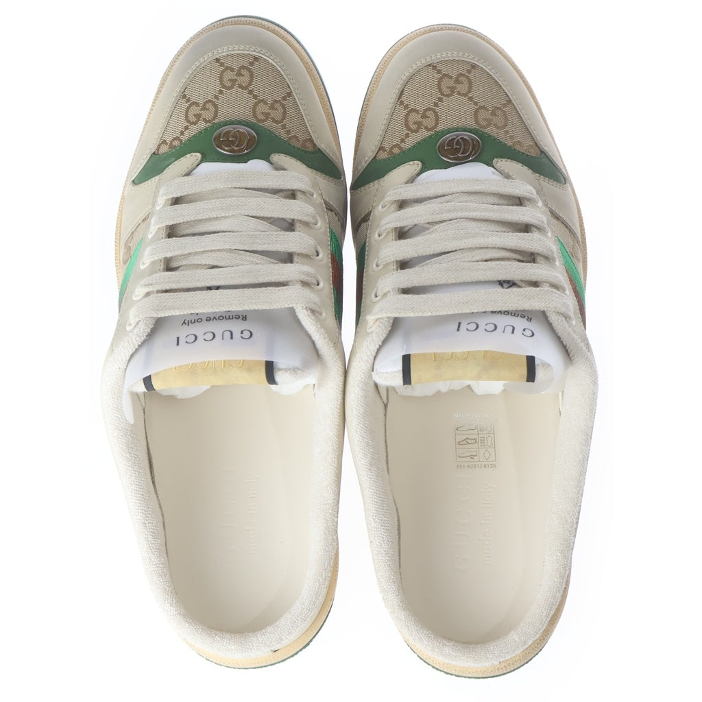 GUCCI(グッチ) SCREENER スクリーナー GGキャンバス ヴィンテージ加工 ミュールシューズ ローカットスニーカー 570443 ベージュ