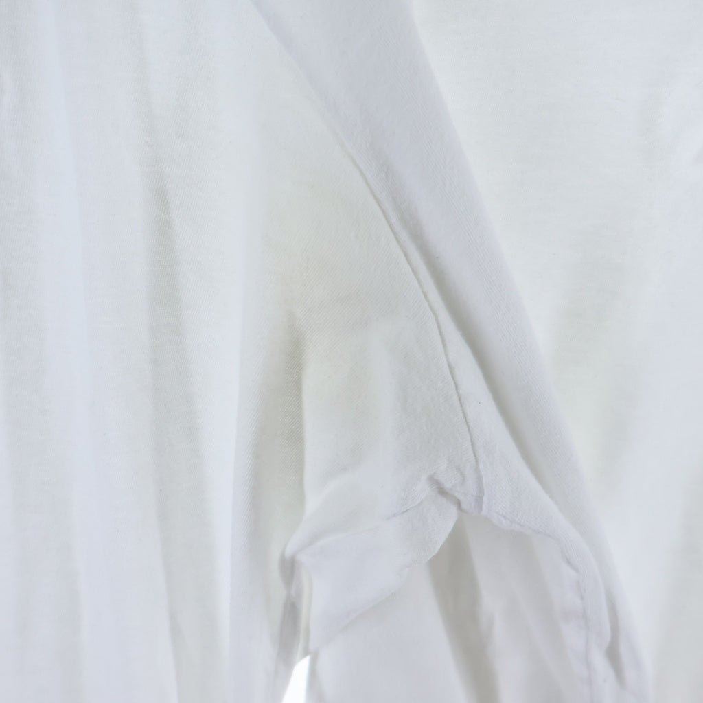CHROME HEARTS(クロムハーツ) CH LS 1 ネックロゴ アームプリントクルーネック長袖Tシャツ ホワイト/ブルー