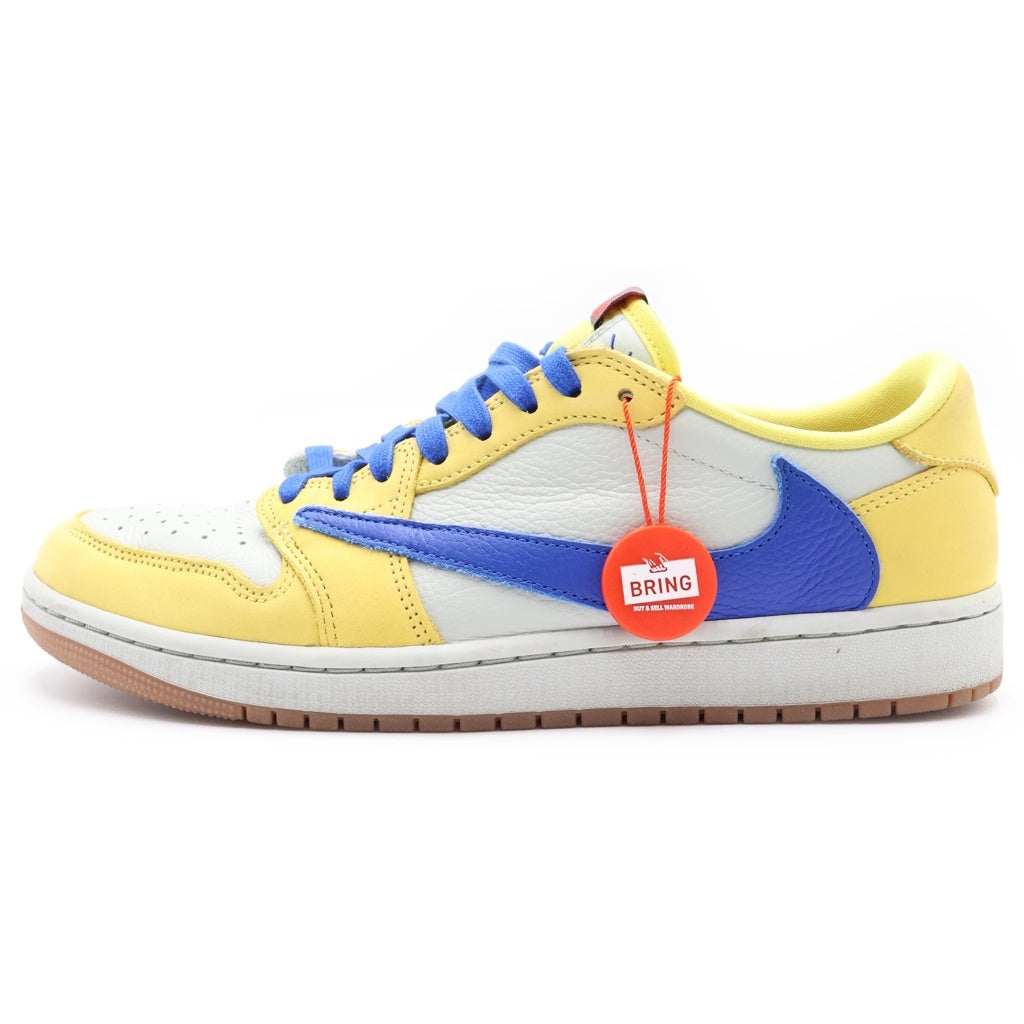 NIKE(ナイキ) ×TRAVIS SCOTT WMNS AIR JORDAN 1 RETRO LOW OG CANARY トラヴィススコット ウィメンズ エアジョーダン1 ローカットスニーカー US10.5/27.5cm DZ4137-700 レディース