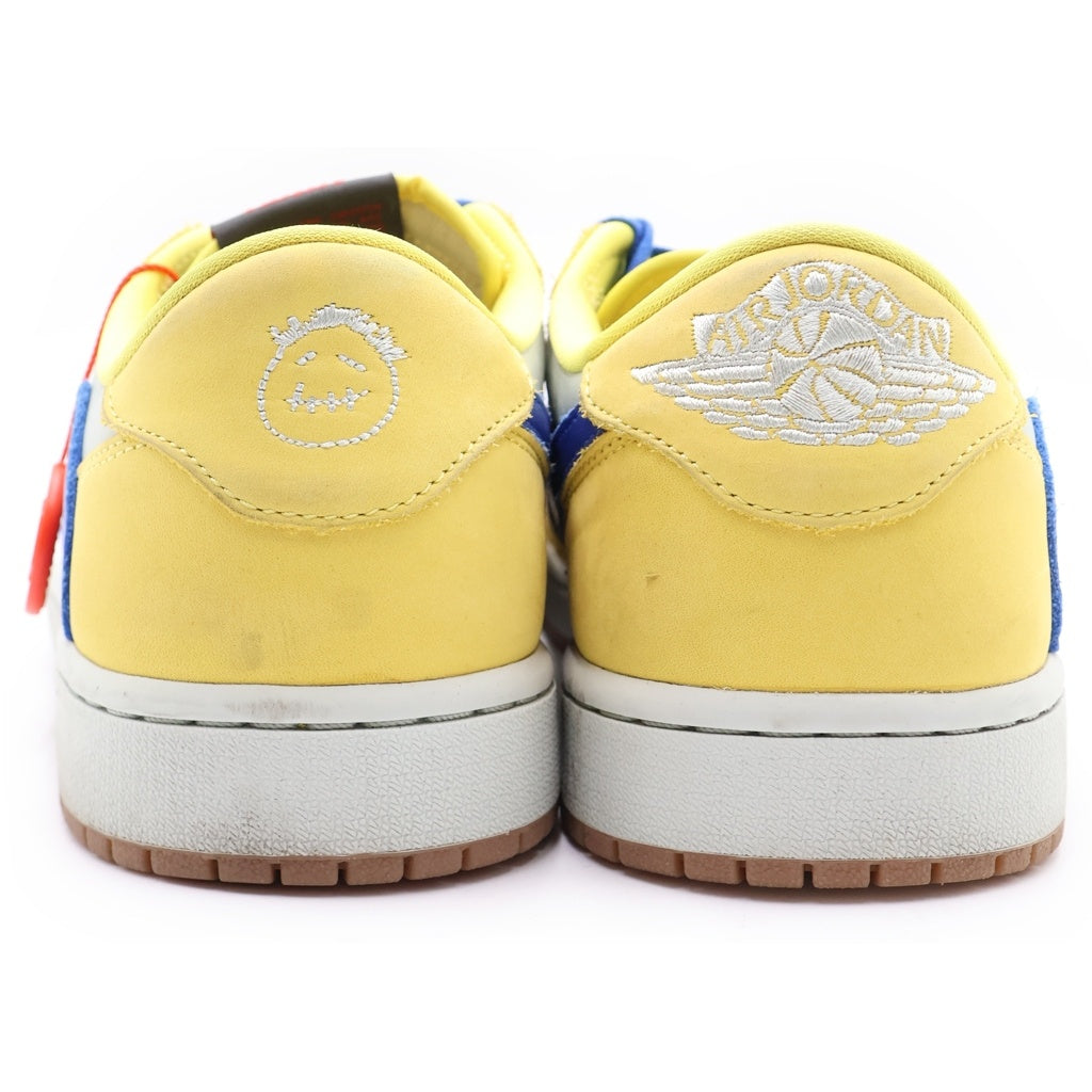 NIKE(ナイキ) ×TRAVIS SCOTT WMNS AIR JORDAN 1 RETRO LOW OG CANARY トラヴィススコット ウィメンズ エアジョーダン1 ローカットスニーカー US10.5/27.5cm DZ4137-700 レディース