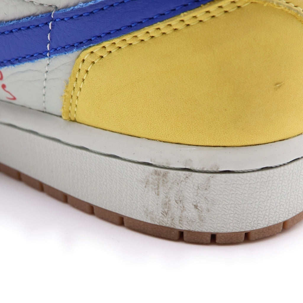 NIKE(ナイキ) ×TRAVIS SCOTT WMNS AIR JORDAN 1 RETRO LOW OG CANARY トラヴィススコット ウィメンズ エアジョーダン1 ローカットスニーカー US10.5/27.5cm DZ4137-700 レディース