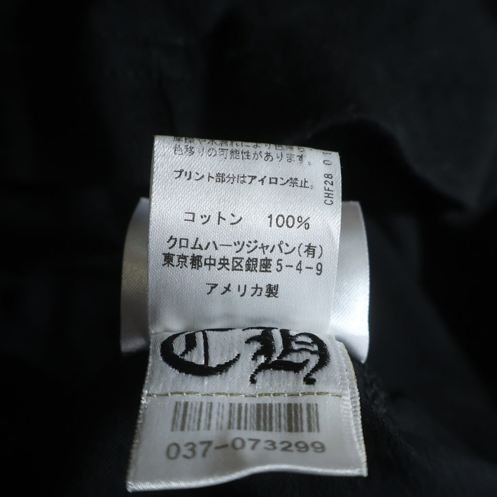CHROME HEARTS(クロムハーツ) CH T-SHIRT スクロールラベルプリントポケット半袖Tシャツ カットソー ブラック