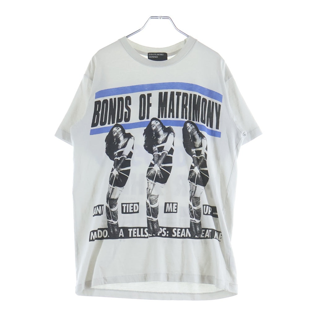 ENFANTS RICHES DEPRIMES(アンファンリッシュデプリメ) 24SS BONDS OF MATRIMONY T-SHIRT ボンド・オブ・マトリモニー プリント半袖Tシャツ ホワイト