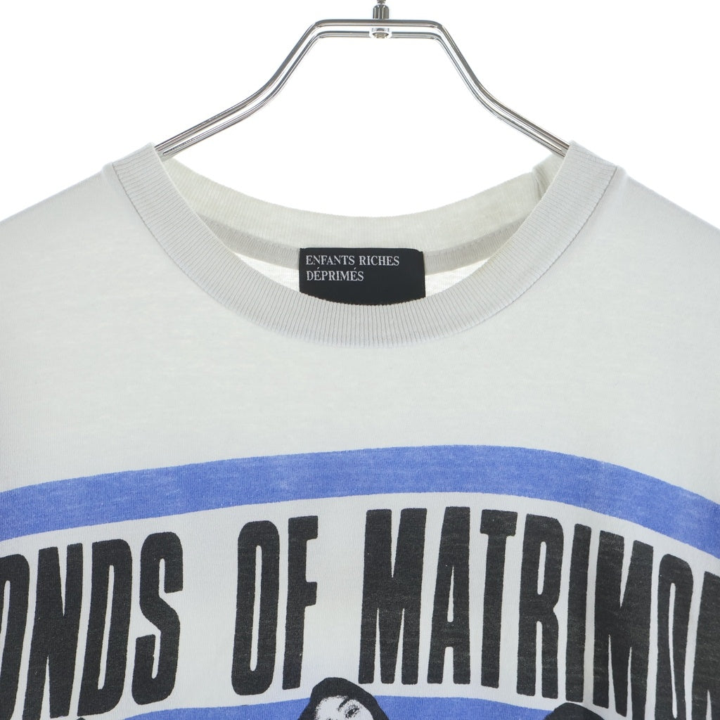ENFANTS RICHES DEPRIMES(アンファンリッシュデプリメ) 24SS BONDS OF MATRIMONY T-SHIRT ボンド・オブ・マトリモニー プリント半袖Tシャツ ホワイト