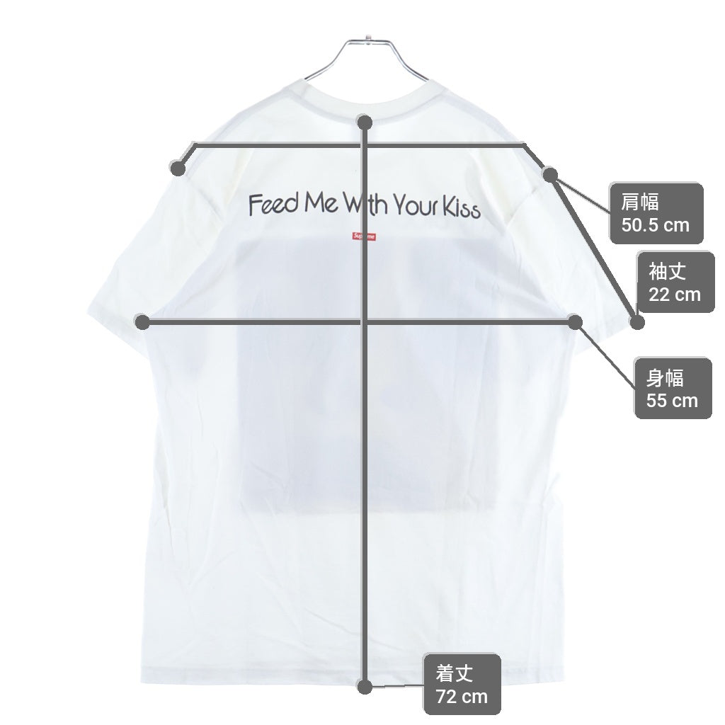SUPREME(シュプリーム) ×My Bloody Valentine Feed MeWithYourKissTeeマイ ブラッディ バレンタイン フィード ミーウィズ ユアーキス 半袖Tシャツ ホワイト