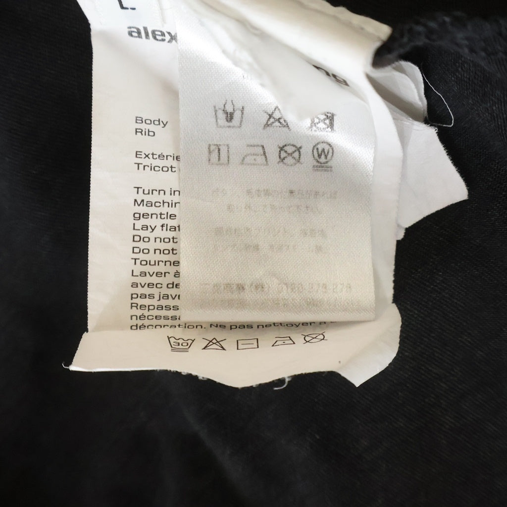 ALEXANDER WANG(アレキサンダーワン) ロゴデザイン ウォッシュド加工 長袖Tシャツ ブラック UCC3221537