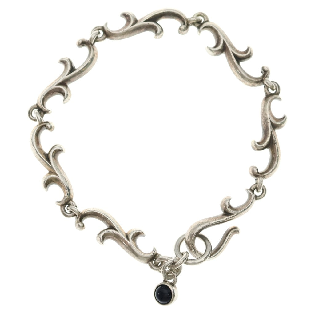 AQUA SILVER(アクアシルバー) ブラックストーンアラベスクブレスレット