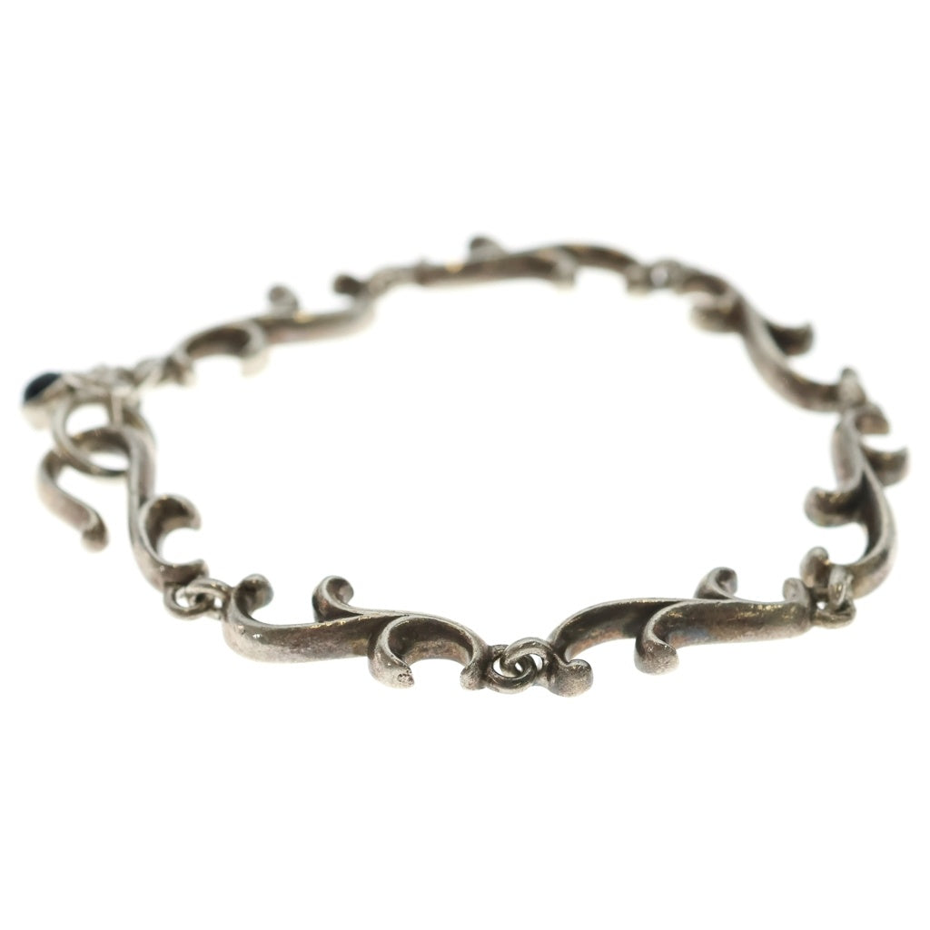 AQUA SILVER(アクアシルバー) ブラックストーンアラベスクブレスレット シルバー