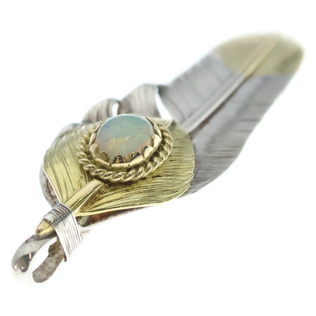 鷲見太郎(ワシミタロウ) XL feather K18 top 01 L K18 heart feather 01 opal K18 cup フェザー ネックレストップ