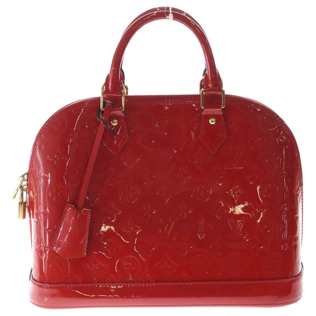 LOUIS VUITTON(ルイヴィトン) モノグラム ヴェルニ アルマPM パテントレザーハンドバッグ M90096 ポムダムール レッド レディース