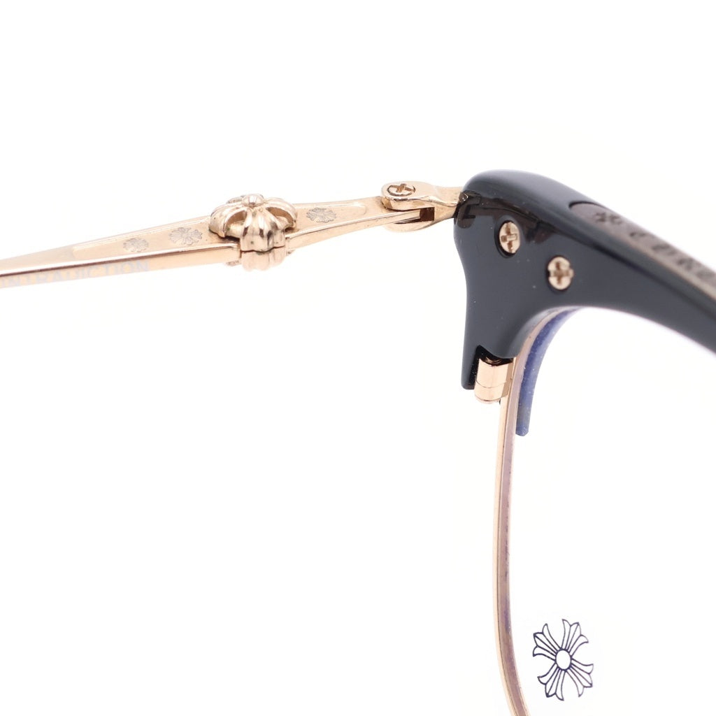 CHROME HEARTS(クロムハーツ) SLUNTRADICTION ハーフリム 眼鏡 アイウェア ブラック/ゴールド