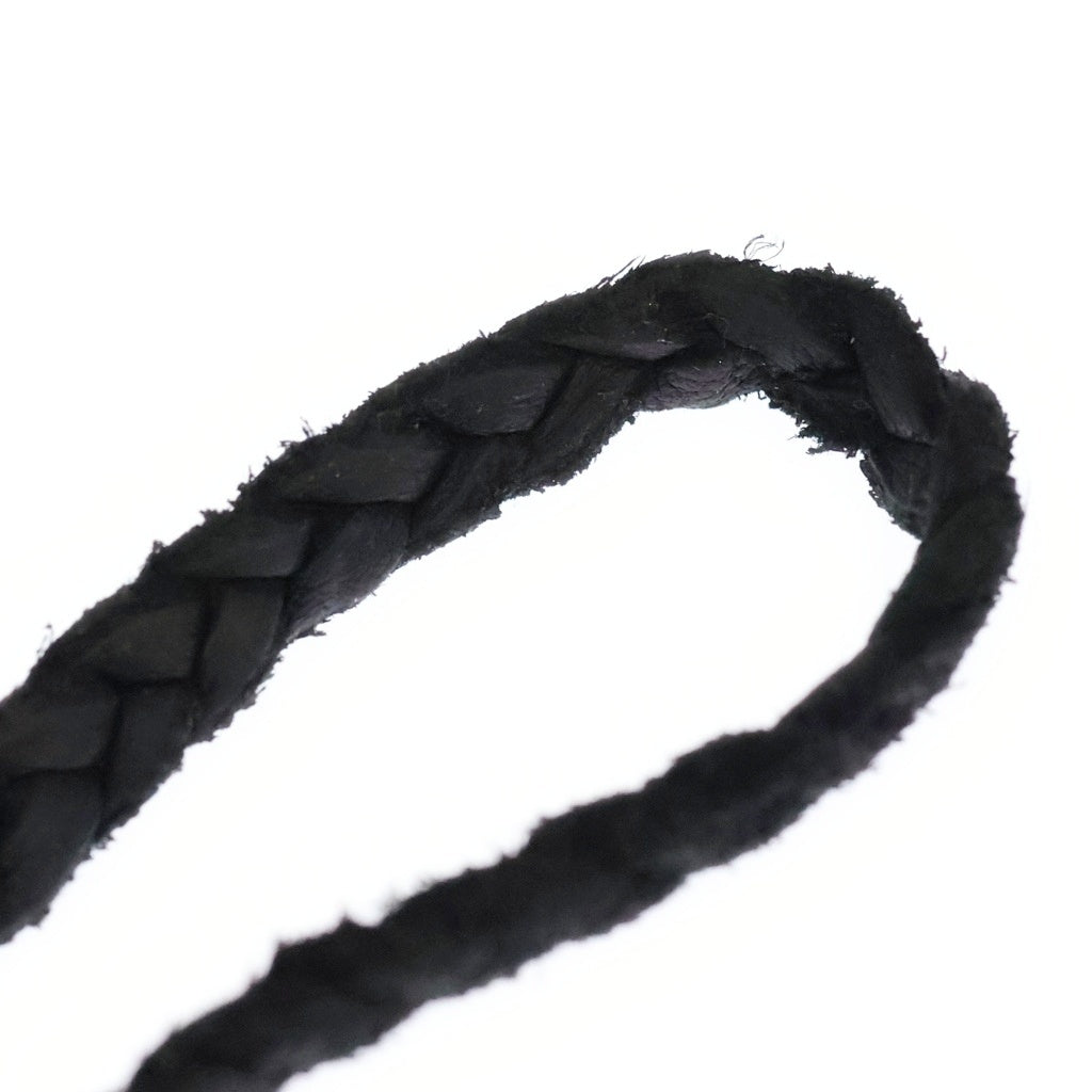 CHROME HEARTS(クロムハーツ) LEATHER BRAID SCROLL ネックレス レザーブレイドネックレス ブラック/シルバー BCA377