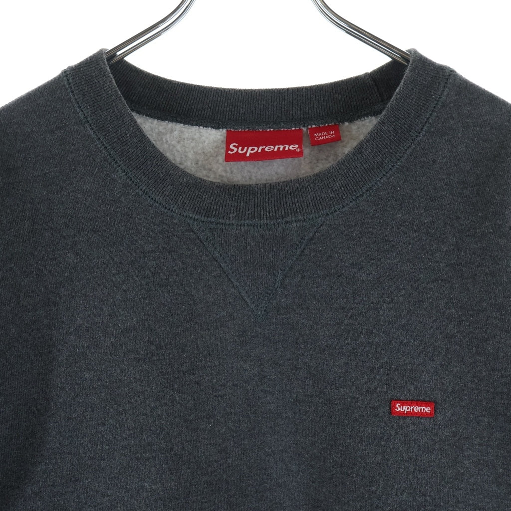 SUPREME(シュプリーム) 23AW Small Box Crewneck Charcoal スモールボックスロゴクルーネックスウェットトレーナー チャコールグレー