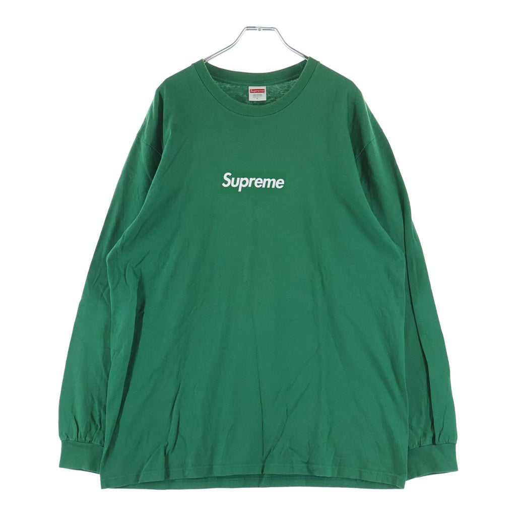 SUPREME(シュプリーム) 20AW Box Logo L/S Tee ボックスロゴプリント クルーネック長袖Tシャツ カットソー グリーン