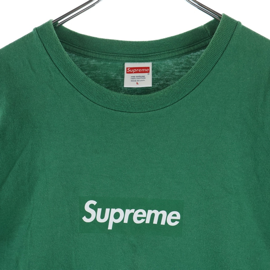 SUPREME(シュプリーム) 20AW Box Logo L/S Tee ボックスロゴプリント クルーネック長袖Tシャツ カットソー グリーン