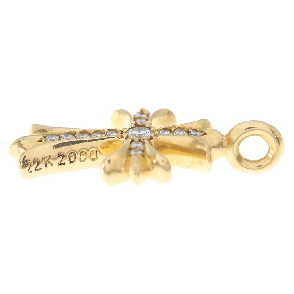 CHROME HEARTS(クロムハーツ) 22K TNY CRSF P/DIA タイニーファットクロス PAVEダイヤ ペンダントトップ ゴールドBCA033