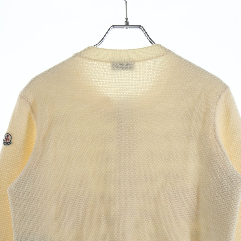 MONCLER(モンクレール) MAGLIONE TRICOT ALLA COREANA ニット切替ライトダウンジャケット D20939474800 アイボリー レディース