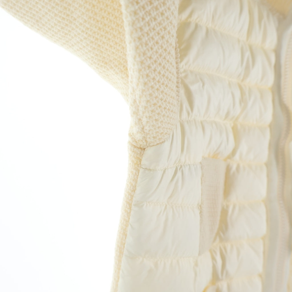 MONCLER(モンクレール) MAGLIONE TRICOT ALLA COREANA ニット切替ライトダウンジャケット D20939474800 アイボリー レディース