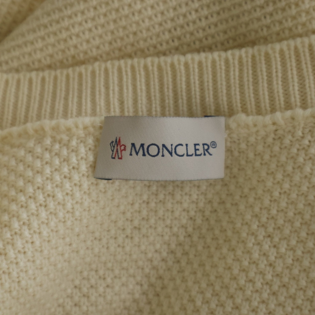 MONCLER(モンクレール) MAGLIONE TRICOT ALLA COREANA ニット切替ライトダウンジャケット D20939474800 アイボリー レディース