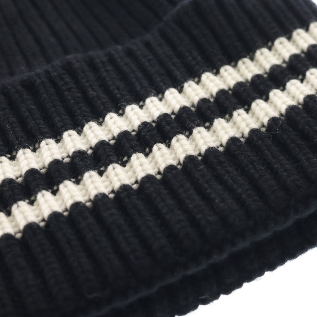 CHANEL(シャネル) 24B AW ロゴワッペンカシミヤビーニー ニットキャップ AAA410 B17819 ブラック