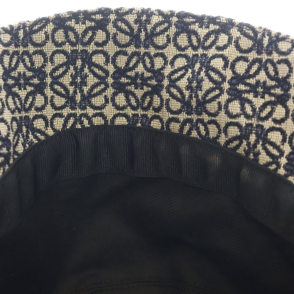 LOEWE(ロエベ) アナグラムジャガード バケットハットK820HB1X07 ブラックベージュ レディース