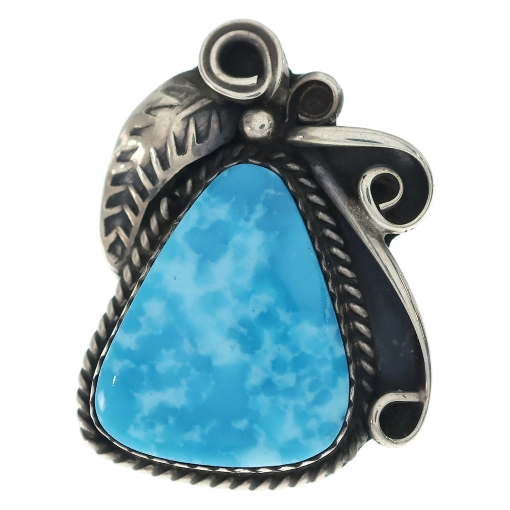 INDIAN JEWELRY(インディアンジュエリー) ナバホ族 Arnold Goodluck アーノルドグッドラック作 ターコイズリング シルバー